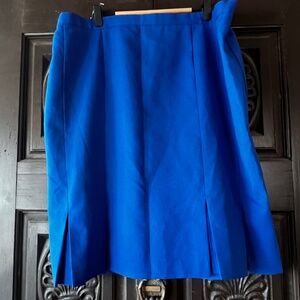 Vintage Wear Abouts Polyester Skirt Royal Blue Size 20